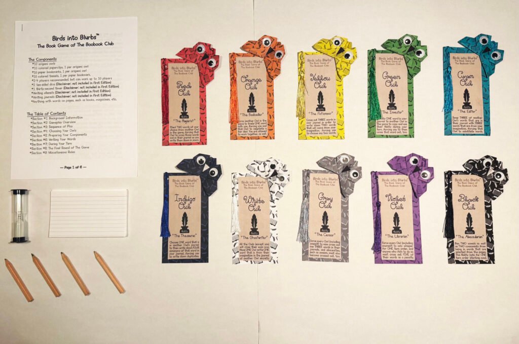 Birds into Blurbs™ | The Book Game of The Boobook Club (First Edition)